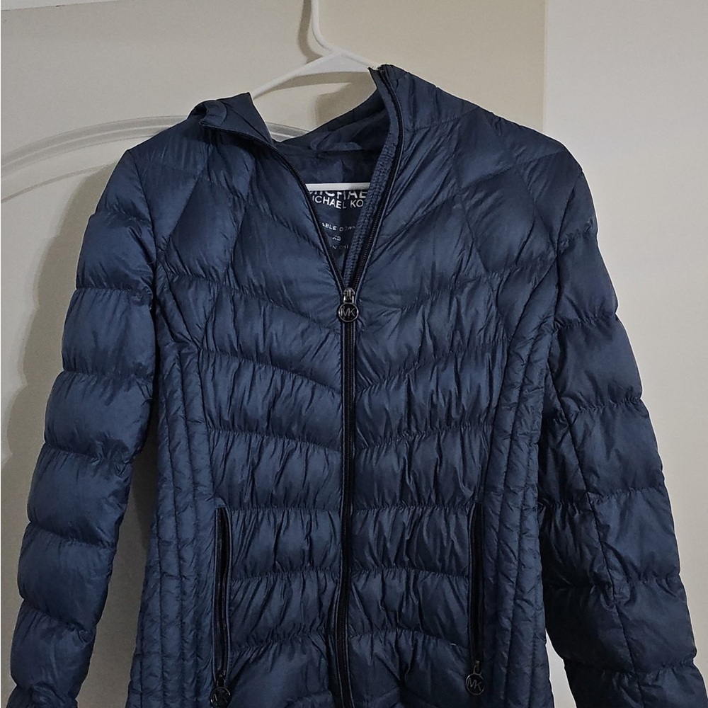 Michael Kors Women's Dark Blue Puffer Coat